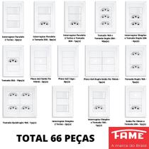 66un Tomada Interruptor Com Placa 4x2 4x4 Evidence FAME