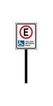 697 - 5 Placa de sinalização HO Estacionamento - vaga cadeirante