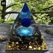 6cm Pirâmide De Energia Ametista Orgonite Reiki Ferramenta De Cura De Cristal Chakra Decoração De