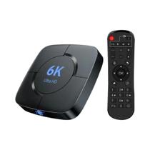 6K Smart TV Box Android 10 4K HD 1080p Vídeo 24G 5G WiFi Bluetooth H.256 Leitor De Mídia De Voz - HONGTOP