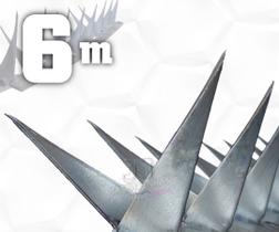 6m Lança para muro cerca espeto cortante farpada- 6 metros
