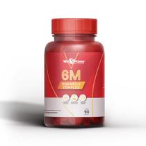 6m Magnésio Complex 90 Cápsulas 6 Fontes de Magnésio