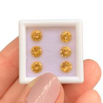 6ø Citrino Brilhante ø5mm 2,69ct 6ø Citrino Brilhante ø5mm 2,69ct