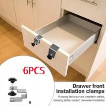 6pc gaveta de metal frente instala o grampos gabinete com f 6pc gaveta de metal frente instala o grampos gabinete com f