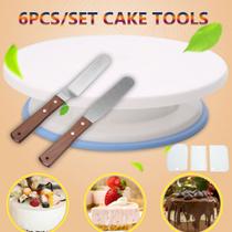 6pcs 11 "giratório bolo de mesa giratória ferramenta de cozimento decoração Kitc