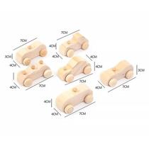 6pcs educacional inacabado carro de madeira brinquedo crianças pintura brinquedos