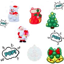 6PCS Mini Pop Keychain Fidget Toys Silicone Christmas Xmas Stress Relief Party Favors 6PCS Mini Pop Keychain Fidget Toys Silicone Christmas Xmas Stress Relief Party Favors