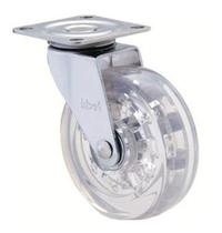 (6pçs) Roda C/ Rolamento 75mm Gel Silicone 50kg Por Rodízio