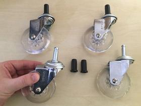 (6pçs) Rodizio Giratório Pino + Bucha Roda 75mm Gel Silicone (6pçs) Rodizio Giratório Pino + Bucha Roda 75mm Gel Silicone