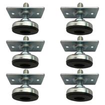 (6pçs) Sapata, Pé Nivelador C/ Placa 30x45mm Rosca 5/16