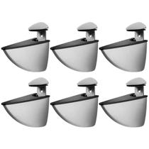 (6pçs) Suporte Tucano Grande Metal Cinza Fosco P/ Prateleira