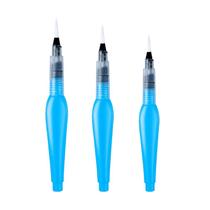 6Pcs Water Brush Canetas Definir Recarregável Watercolor Pen Brush 3 Tamanhos Dicas de escova Ideal para Misturar Cores Criando Tons - 3 pontas de haste azul