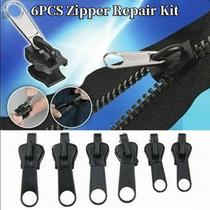 6pcs Zíper Instantâneo Sem Costura Kit Reparo Universal 3 Tamanhos Zíper Mágico Só Encaixar