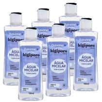6UN Água Micelar Higiporo Todos os Tipos Pele 130ml Davene
