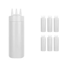 6un Bisnaga 700ml Profissional molho Bico Triplo branco