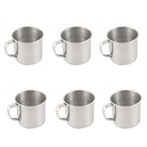 6un Caneca copo alumínio café chá 150ml xícara cozinha