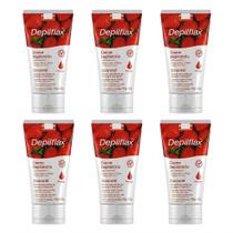 6UN Creme Depilatório Corporal Depilflax Morango 100G