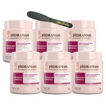 6un Creme Massagem Drenagem Linfática 1KG Hidramais+Espatula