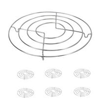 6un Descanso de panela Metal Inox Redondo protetor p/ mesa 6un Descanso de panela Metal Inox Redondo protetor p/ mesa