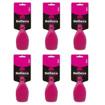6un Escova de Cabelo Raquete com Cabo - Bellesa