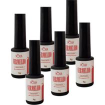 6UN Esmalte em Gel Vermelho 9g Volia