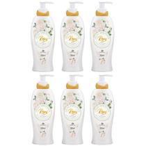 6UN Loção Hidratante Corporal Rosas Brancas 300ml Davene