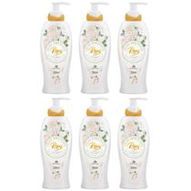 6UN Loção Hidratante Corporal Rosas Brancas 300ml Davene