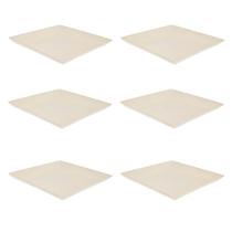 6un Petisqueira prato quadrado 24x24cm fundo Marfim 6un Petisqueira prato quadrado 24x24cm fundo Marfim