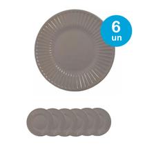 6un Prato sobremesa petiscos melamine plissé buffet 20cm