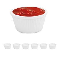 6un ramekin molheira redonda melamina p/ molho 90ml