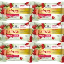 6UN Sabonete La Fruta Morango Barra Vegetal 150G Davene 6UN Sabonete La Fruta Morango Barra Vegetal 150G Davene