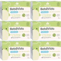 6UN Sabonete Vegetal Bebe Vida Cha de Camomila 90g Davene