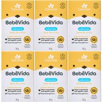 6UN Sabonete Vegetal Bebe Vida Leite de Arroz 90g Davene