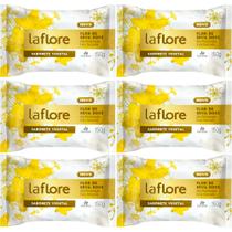 6UN Sabonete Vegetal La Flore Flor Erva Doce 150g Davene