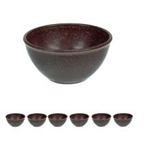 6UN TIGELA 300ml BOWL CUMBUCA SOPA CALDO MARROM ESCURO