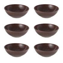 6un Tigela bowl 1lt salada petiscos Marrom Escuro