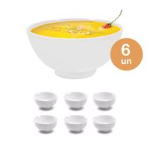 6un tigela cumbuca melamina branca redonda 350ml caldo sopa
