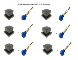 6x Acabamento P/ Registro Quadrado Pvc Preto + Adap. Docol 6x Acabamento P/ Registro Quadrado Pvc Preto + Adap. Docol