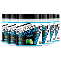 6x bcaa strong power 4:1:1 limão 250g