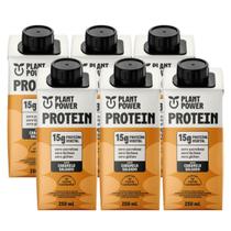 6x Bebida Vegetal 15g Protein Plant Power Caramelo Salgado 250ml
