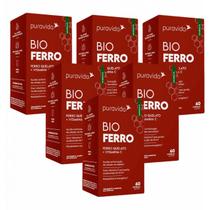 6x Bio Ferro Quelato + Vitamina C- 60 Caps.- Puravida