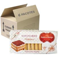 6X Biscoito Champagne Italiano Savoiardi Antico Borgo 200G