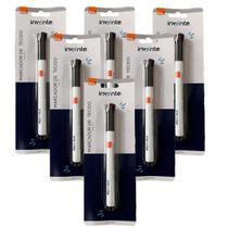 6x Blister Caneta Marcador Permanente Preta- Para Tecido Brw