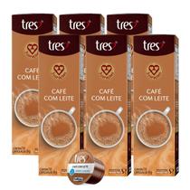 6x Cápsula de Café Com Leite Tres 3 Corações 10 Unidades