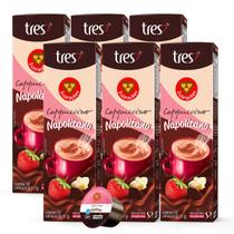 6X Cápsula De Café Tres 3 Corações Cappuccino Napolitano 10U 6X Cápsula De Café Tres 3 Corações Cappuccino Napolitano 10U