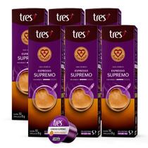 6x Cápsula de Café Tres 3 Corações Espresso Supremo 10 Unidades 6x Cápsula de Café Tres 3 Corações Espresso Supremo 10 Unidades