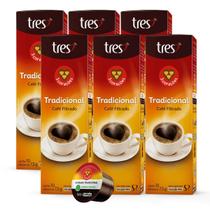 6X Cápsula De Café Tres 3 Corações Filtrado Tradicional 10Un