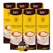 6x Cápsula de Cappuccino Havanna Doce De Leite Tres 3 Corações 10 Unidades