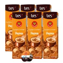 6x Cápsula de Cappuccino Tres 3 Corações Paçoca 10 Unidades 6x Cápsula de Cappuccino Tres 3 Corações Paçoca 10 Unidades