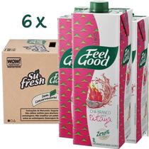 6X Chá Branco Com Pitaya Feel Good 1 Litro